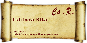 Csimbora Rita névjegykártya