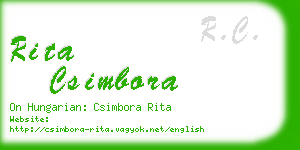 rita csimbora business card